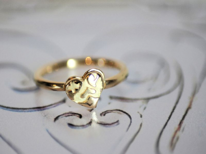 Ring Fass Dir ein HERZ Gold