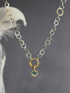 Kette ringel Platin Gold bicolor DI STELLE SPIRIT SUN.pix Kette ringel Platin Gold bicolor DI STELLE Topas SPIRIT SUN.